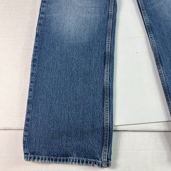 Zara Jeans Women's 31x33* High Rise Wide Leg Blue Faded Cotton Denim Tag 8 - Picture 6 of 16